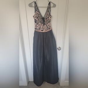 SOIEBLU | Black & Rose Gold Gown